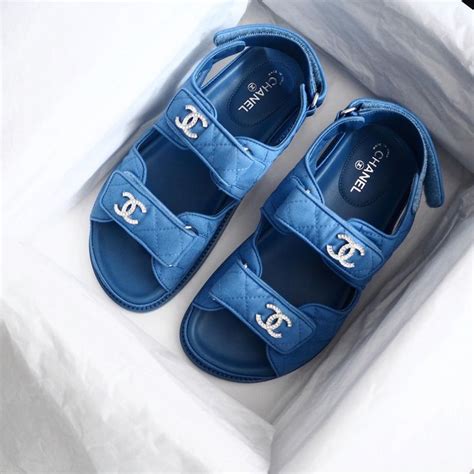 chanel granddad sandals|chanel suede sandals.